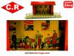 Le quai avec abris en métal lithographié de train miniature par CR échelle zéro