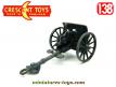 Le canon de campagne de 75 sur roues miniature par Crescent-Toys au 1/38e