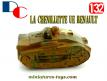 La chenillette UE Renault miniature en platre creux de DC produite en 1945