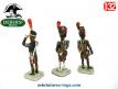 Trois petits soldats artilleurs de l'Empire en figurines plomb par Debersi au 1/32e
