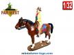 La figurine de Teddy Roosevelt à cheval dans l'Ouest américain DelPrado 1/32e