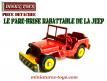 Le pare brise rabattable non peint de la Jeep miniature de Dinky Toys au 1/43e