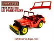 Le pare brise rabattable peint de la Jeep dépanneuse miniature Dinky au 1/43e