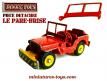 Le pare brise rabattable peint de la Jeep dépanneuse miniature Dinky au 1/43e