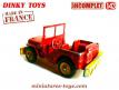 La Jeep de dépannage miniature de Dinky Toys France incomplète au 1/43e