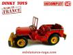 La Jeep de dépannage miniature de Dinky Toys France incomplète au 1/43e