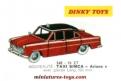 Le Taxi Simca Ariane Vedette en miniature de Dinky Toys France au 1/43e