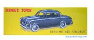 La Peugeot 403 berline miniature de Dinky Toys rééditée par Atlas au 1/43e