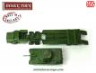 Le porte char miniature de Dinky Toys England avec un char Centurion au 1/55e