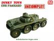 Le Panhard EBR FL11 miniature de Dinky Toys France incomplet au 1/55e