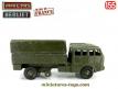 Le camion militaire Berliet T6 6x6 miniature de Dinky Toys incomplet au 1/55e