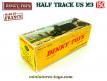 Un Half-track US M3 français en miniature par Dinky Toys au 1/50e