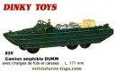 Le DUKW 353 US 6x6 amphibie miniature de Dinky Toys au 1/55e incomplet