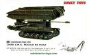 Lot 2 chenilles noires pour char AMX 13 de Dinky Toys France au 1/55e