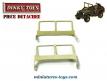 Le pare brise rabattable non peint de la Jeep miniature de Dinky Toys au 1/43e