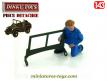 Le pare brise rabattable peint de la Jeep miniature de Dinky Toys France au 1/43e