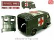 La porte arrière de l'ambulance militaire Renault miniature de Dinky Toys France