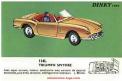 La Triumph Spitfire en miniature de Dinky Toys England au 1/43e incomplète