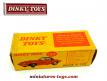 La boite de la Jaguar Type E miniature Dinky Toys England au 1/43e
