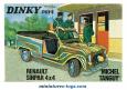 Le tableau de bord de la Renault 4 Sinpar de Dinky Toys France au 1/43e
