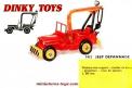La Jeep de dépannage miniature de Dinky Toys France incomplète au 1/43e