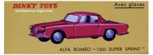 Le coupé Alfa Roméo 1900 Sprint rouge miniature de Dinky Toys au 1/43e