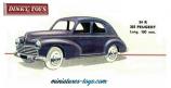 La Peugeot 203 berline en miniature Dinky Toys France au 1/43e incomplète