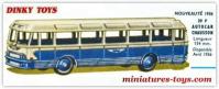 Le car Chausson AP 521 bleu et blanc miniature de Dinky Toys Atlas au 1/60e