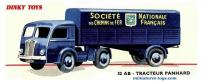 Le Panhard Movic et la semi remorque SNCF de Dinky Toys au 1/50e incomplet