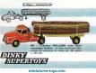 Les six grumes de bois pour le Willème fardier miniature de Dinky Toys France