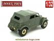 La Kubelwagen miniature militaire de Dinky Toys England au 1/32e incomplet