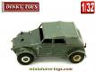 La Kubelwagen miniature militaire de Dinky Toys England au 1/32e incomplet