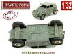 La Kubelwagen miniature militaire de Dinky Toys England au 1/32e incomplet