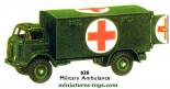 Le Ford Commer ambulance militaire miniature de Dinky Toys England au 1/50e