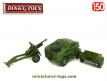 Le train d'artillerie miniature de Dinky Toys England au 1/50e incomplet