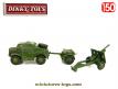 Le train d'artillerie miniature de Dinky Toys England au 1/50e incomplet