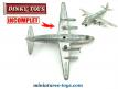 Le Viscount Vickers Airliner miniature par Dinky Toys au 1/300e incomplet