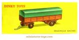 La remorque jaune 4 roues miniature de Dinky Toys au 1/50e incomplète