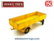 La remorque jaune 4 roues miniature de Dinky Toys au 1/50e incomplète