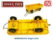 La remorque jaune 4 roues miniature de Dinky Toys au 1/50e incomplète