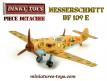 Le kit de rénovation du Messerschmitt BF109E miniature de Dinky Toys England