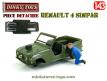 Un châssis incomplet pour la Renault 4 Sinpar de Dinky Toys France au 1/43e