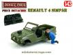 Le tableau de bord de la Renault 4 Sinpar de Dinky Toys France au 1/43e