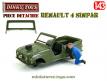 Le pare brise rabattable de la Renault 4 Sinpar de Dinky Toys France au 1/43e