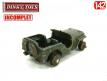 La Jeep Willys Hotchkiss miniature de Dinky Toys France au 1/42e incomplète