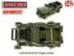 La Jeep Willys Hotchkiss miniature de Dinky Toys France au 1/42e incomplète