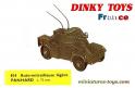 Une antenne radio noire pour AMX13 AML60 et EBR FL10 miniatures Dinky Toys
