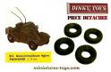 Les 4 pneus Dinky Toys pour le Panhard AML 60 miniature Dinky
