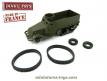 Le kit de pneus et chenilles pour le Half Track miniature de Dinky Toys France