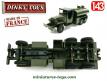 Le camion militaire GMC 6x6 citerne en miniature Dinky Toys France incomplet